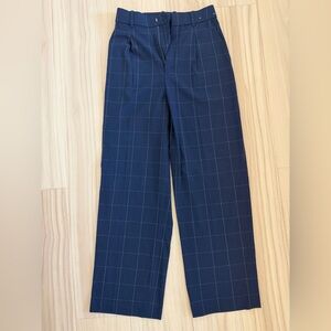Uniqlo Navy Blue Checkered Pants size XS